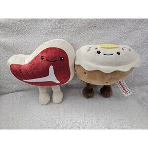 Frankford Steak & Potato Plush Set Cute Food Plushies Stuffed Toy Duo